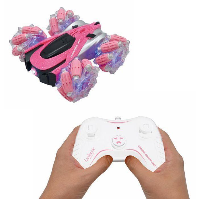 Crosslander 360+ - Pink remote-controlled, off-road car, luminous, programmable and rechargeable.