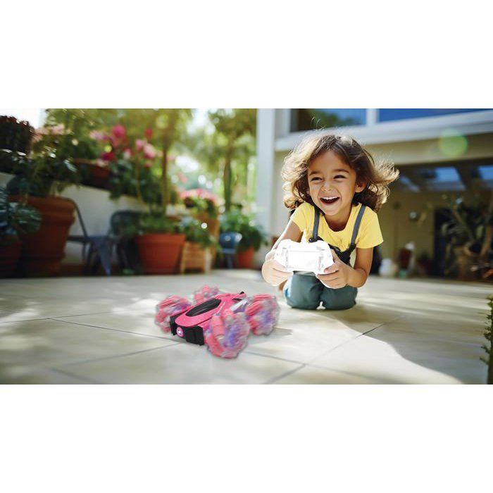Crosslander 360+ - Pink remote-controlled, off-road car, luminous, programmable and rechargeable.