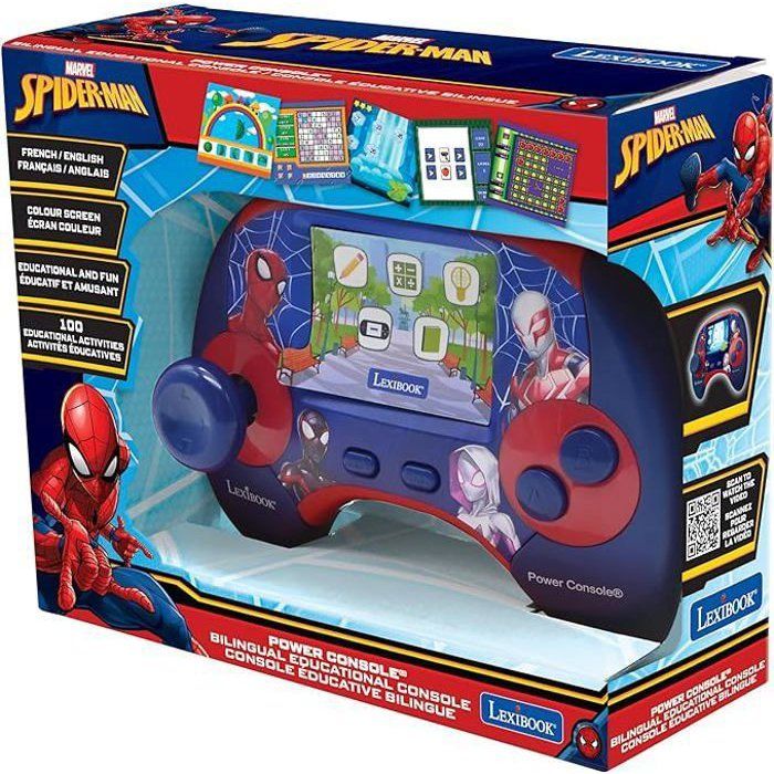 LEXIBOOK - French/English bilingual educational console - Spiderman, 2.8 inch LCD screen - blue/red -JCG100DPi1