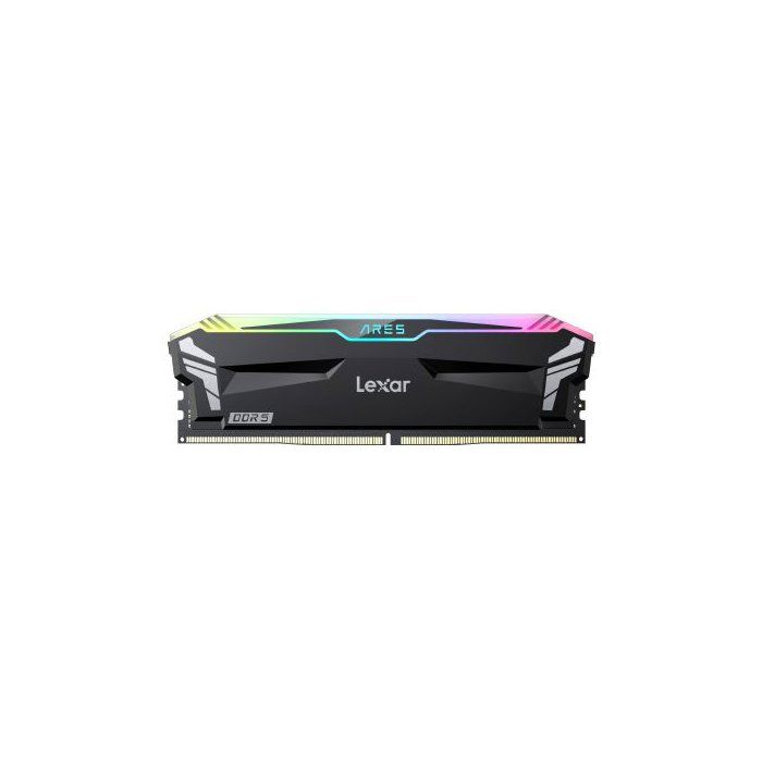 Barrette Mémoire - LEXAR Ares - DDR5 7200 - CL34 1.4 V - 32 Go (2x 16 Go) - Dissipateur thermique + RGB - Noir