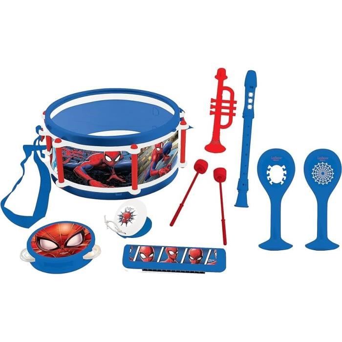 Lexibook - Spider-Man Musical Set - 7 instruments - Storage in the drum