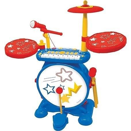 Lexibook - Electronic drum set for children - Luminous - Complete with keyboard, cymbals and stool - From 3 years old
