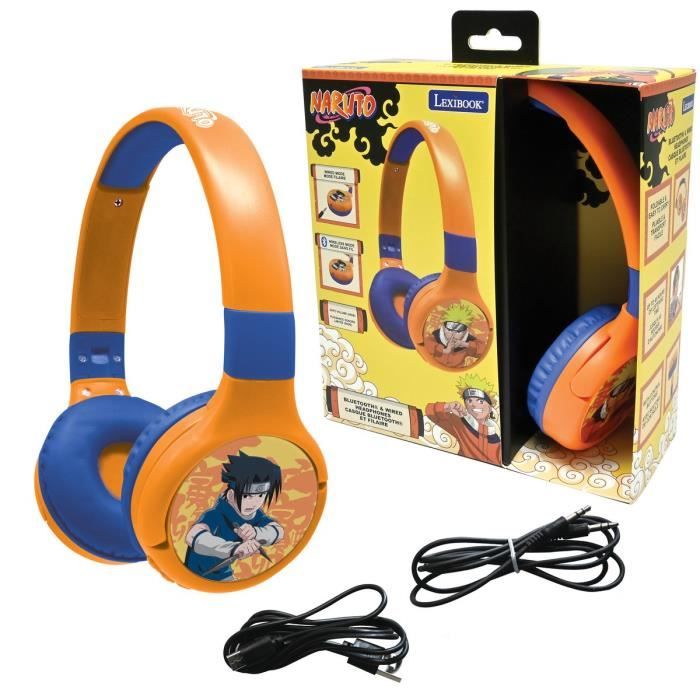Naruto Comfortable and Foldable 2 in 1 Bluetooth and Wired Headset with Sound Limiting