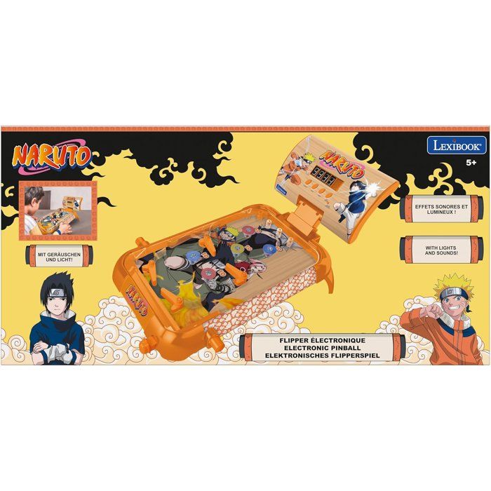 Naruto electronic table pinball machine with sounds, lights and on-screen score display