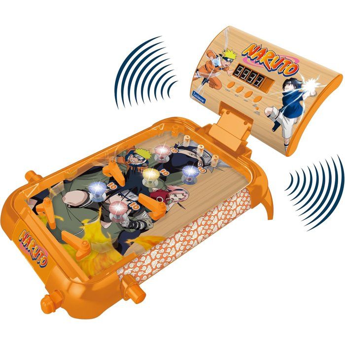 Naruto electronic table pinball machine with sounds, lights and on-screen score display
