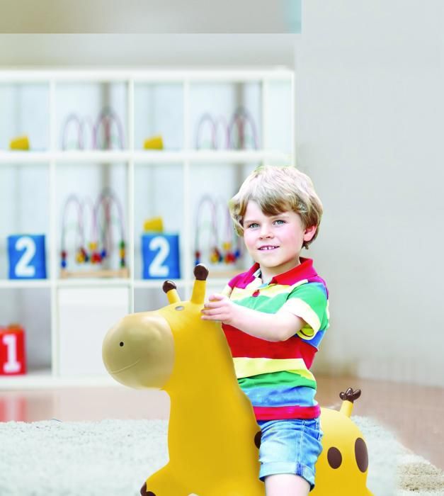 Inflatable jumping giraffe - Lexibook - 45 cm H - Manual pump included - From 3 years old