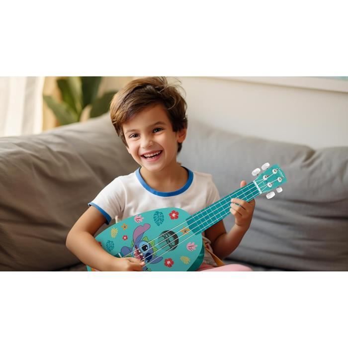 Stitch Ukulele, Approx. 53cm, Wood, 6 Nylon Strings, Guide Provided, Lexibook
