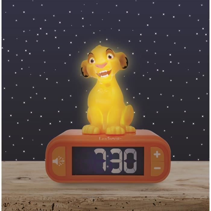 Simba digital alarm clock with night light and sound effects