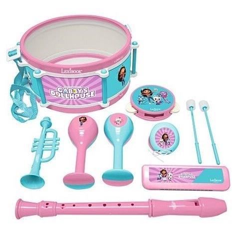 Lexibook - Gabby and the Magic House Musical Set - 7 instruments - Storage in the drum