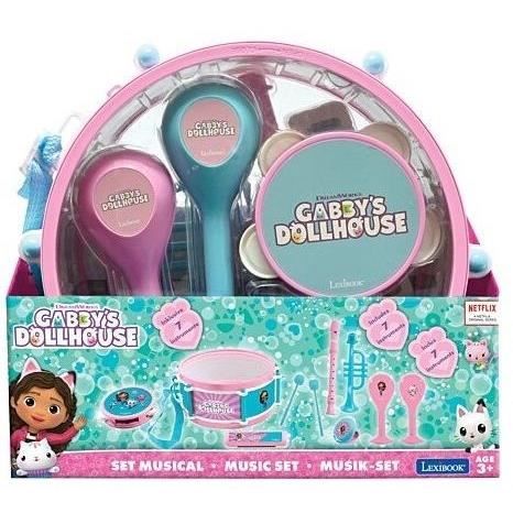 Lexibook - Gabby and the Magic House Musical Set - 7 instruments - Storage in the drum