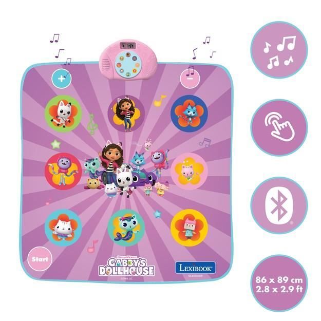 Gabby and the Magic House Electronic, Bluetooth and Luminous Dance Mat with 6 Game Modes