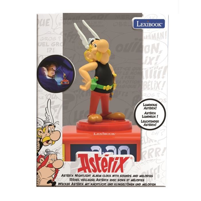 LEXIBOOK digital night light alarm clock - Asterix - 3D light and sound - Children's