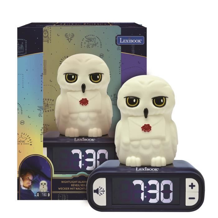 LEXIBOOK Digital Night Light Alarm Clock - Hedwig - 3D Light and Sound - Children's