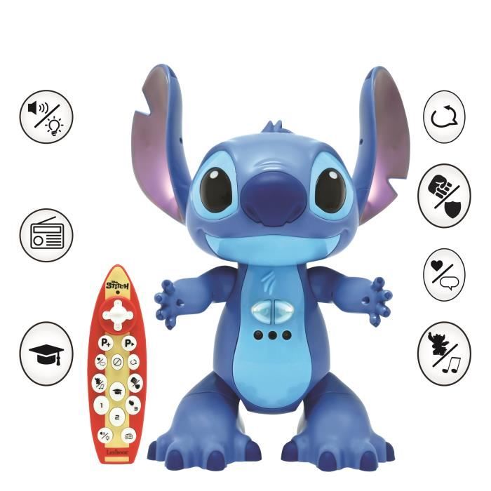 Lexibook - Bilingual and interactive remote-controlled Stitch robot, with Stitch's real voice