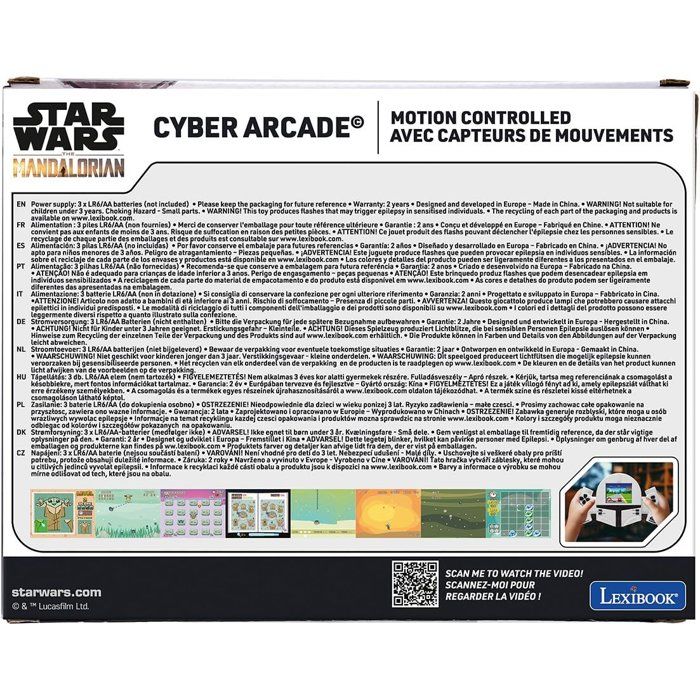 Star Wars Cyber Arcade Motion - Lexibook - Handheld Console - Motion Control - Color LCD Screen - 50 Games Included