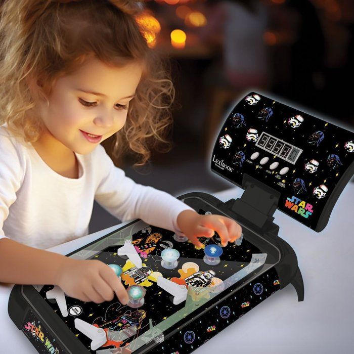 LEXIBOOK - Star Wars Electronic Pinball Machine - Sounds, lights, and on-screen score display—play alone or challenge your friends
