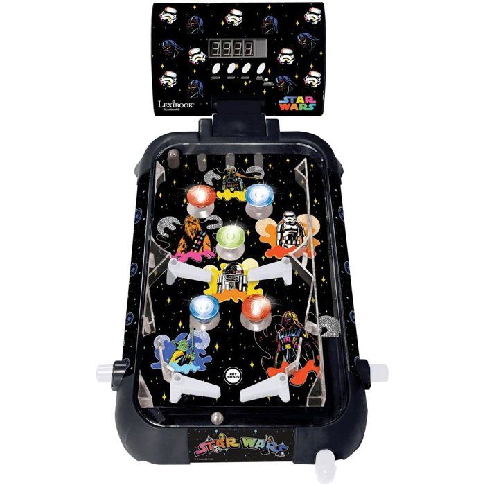 LEXIBOOK - Star Wars Electronic Pinball Machine - Sounds, lights, and on-screen score display—play alone or challenge your friends