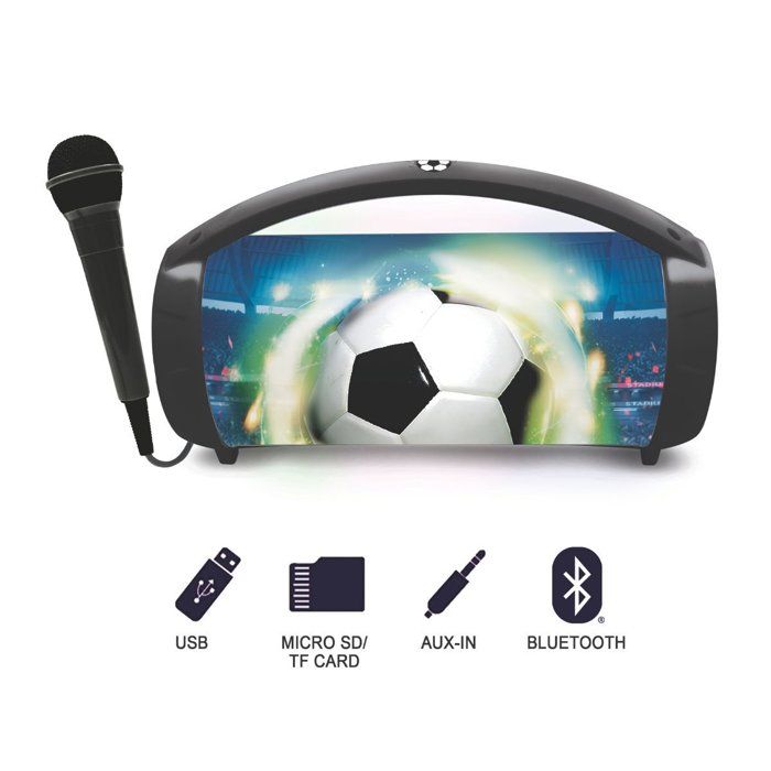 Bluetooth Speaker - Lexibook - Soccer - Stitch Snow Globe - Blue - USB-C Rechargeable - Decorative Design