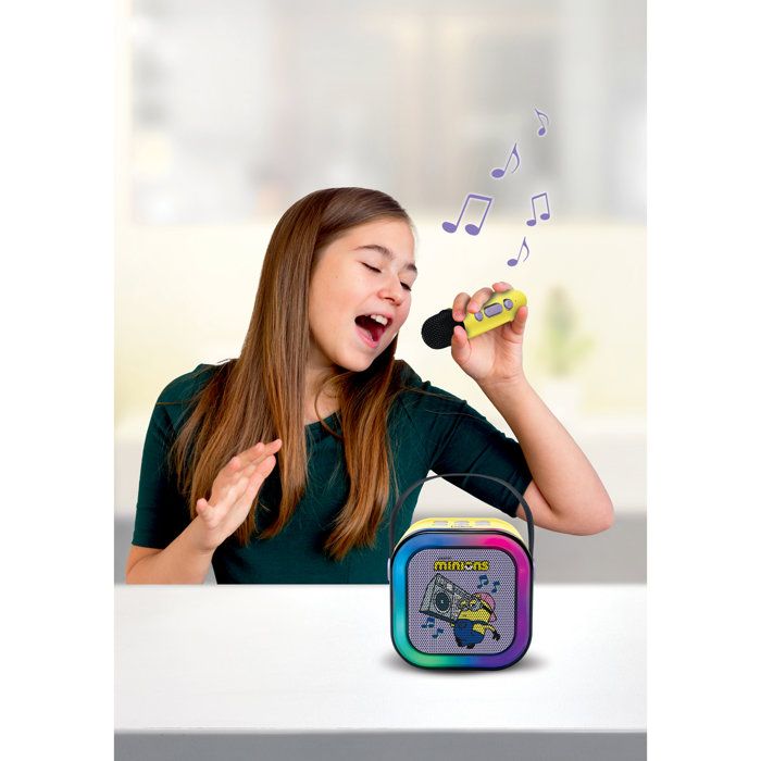 LEXIBOOK - Stitch Portable Karaoke Speaker with a Wireless Microphone