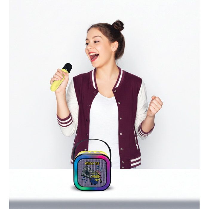 LEXIBOOK - Stitch Portable Karaoke Speaker with a Wireless Microphone