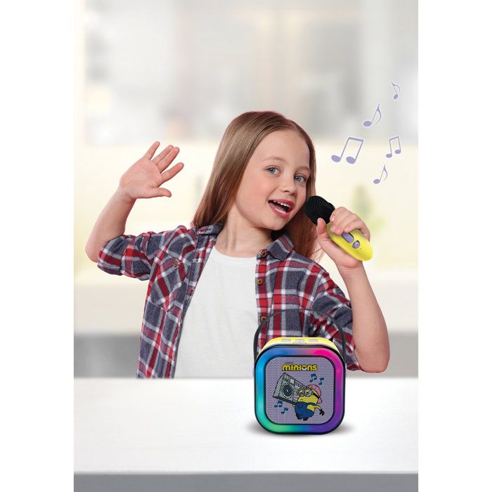 LEXIBOOK - Stitch Portable Karaoke Speaker with a Wireless Microphone