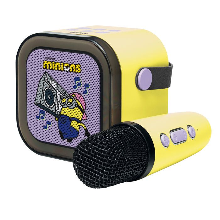 LEXIBOOK - Stitch Portable Karaoke Speaker with a Wireless Microphone