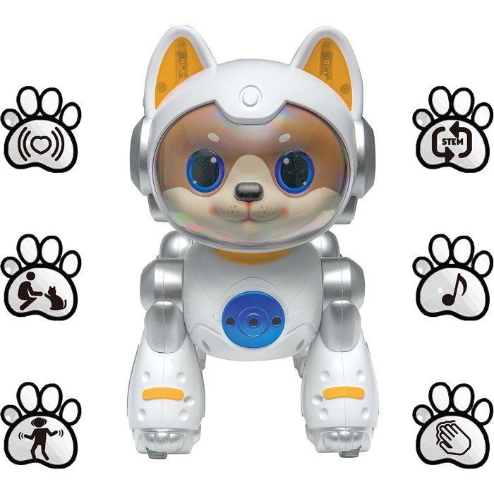 LEXIBOOK - Cyber Power Puppy  My Faithful High-Tech Companion - Remote-Controlled Voice Commands - Dances, Walks, and Imitates a Real Dog