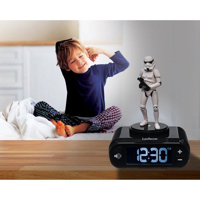 LEXIBOOK - Stormtrooper Digital Alarm Clock with Night Light and Sound Effects