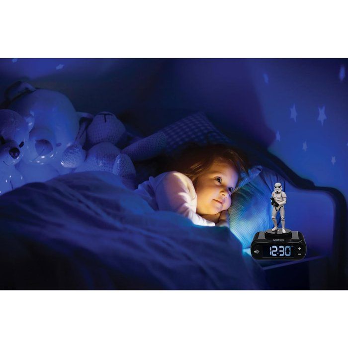 LEXIBOOK - Stormtrooper Digital Alarm Clock with Night Light and Sound Effects