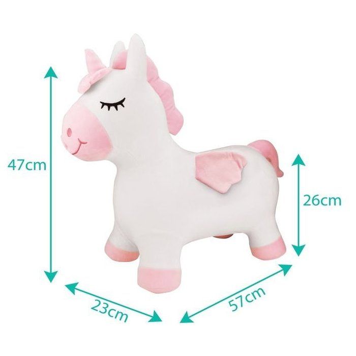 LEXIBOOK Unicorn Inflatable Jumping Plush Toy