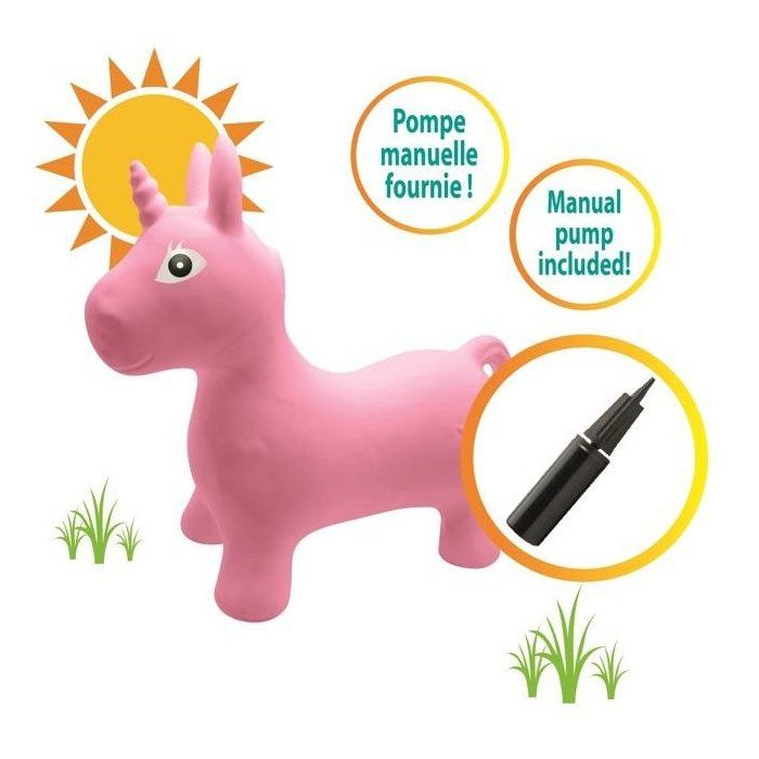 LEXIBOOK Unicorn Inflatable Jumping Plush Toy