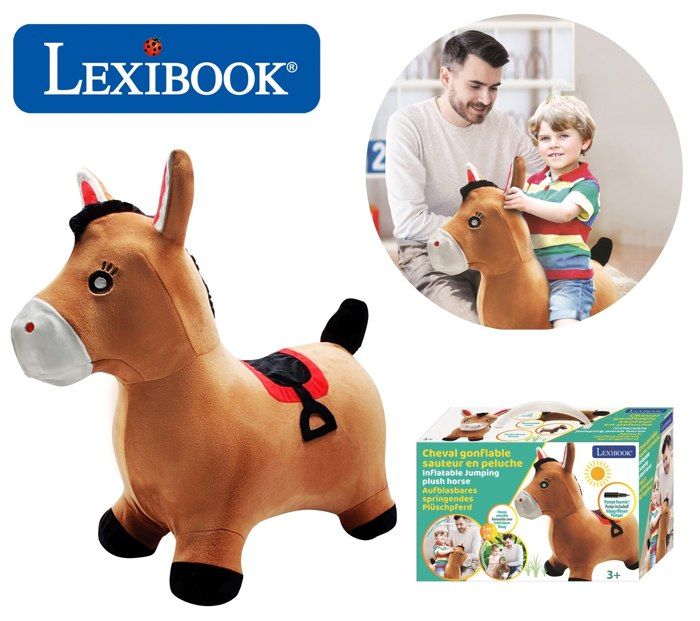 LEXIBOOK Inflatable Jumping Pony Plush