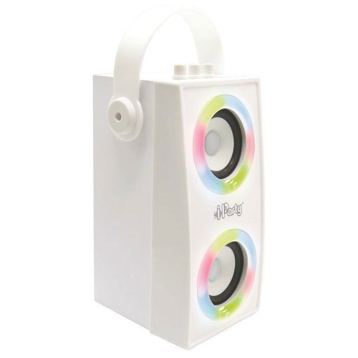 Trendy portable Bluetooth speaker with microphone and light effects iParty LEXIBOOK