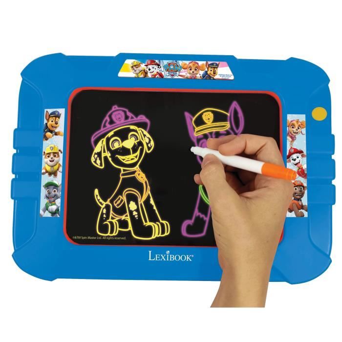 PAT 'PATROUILLE Slate to draw neon light with markers and color models - LEXIBOOK