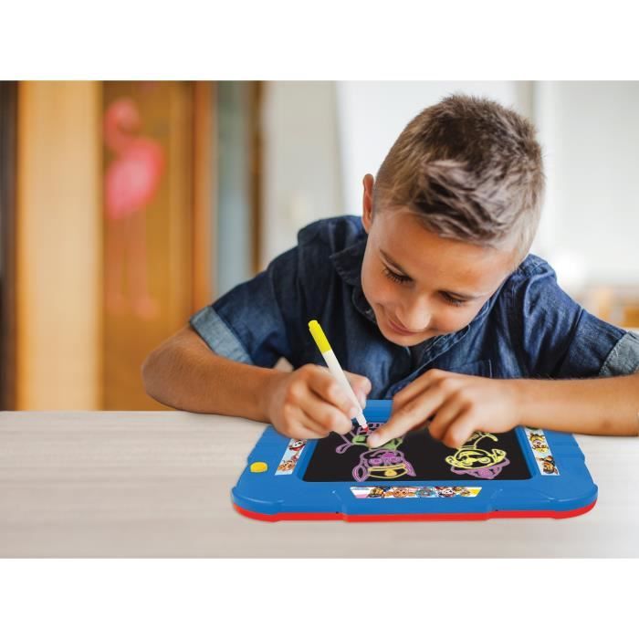 PAT 'PATROUILLE Slate to draw neon light with markers and color models - LEXIBOOK