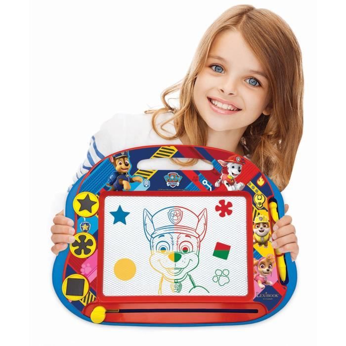 PAT 'PATROUILLE Magic slate A5 format with magnetic accessories for drawing in colors - LEXIBOOK