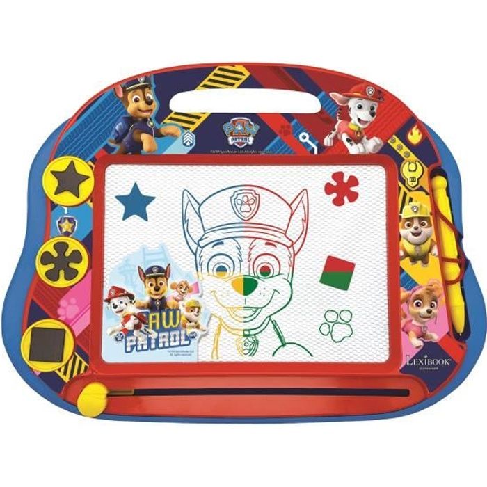 PAT 'PATROUILLE Magic slate A5 format with magnetic accessories for drawing in colors - LEXIBOOK