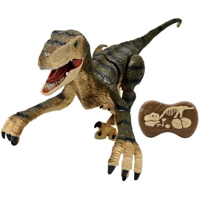 LEXIBOOK - RC Velociraptor - Remote Control Simulation Dinosaur - English