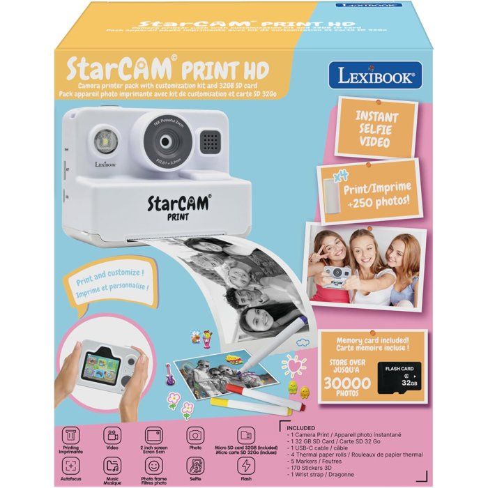 Instant camera with SD card