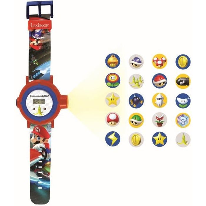 MARIO KART Digital watch with projection of 20 images - LEXIBOOK