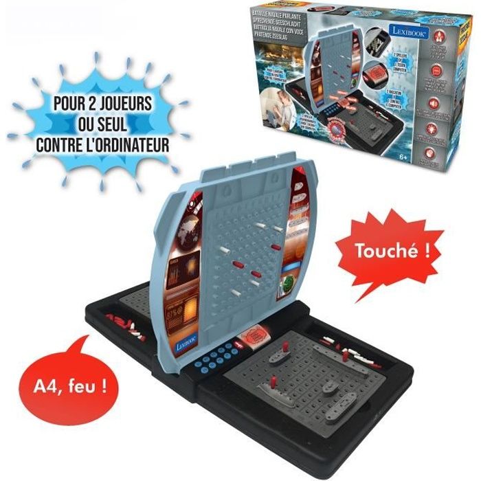 NAVAL BATTLE talking and light - 1 to 2 players (FR / DE / IT / NL) - LEXIBOOK