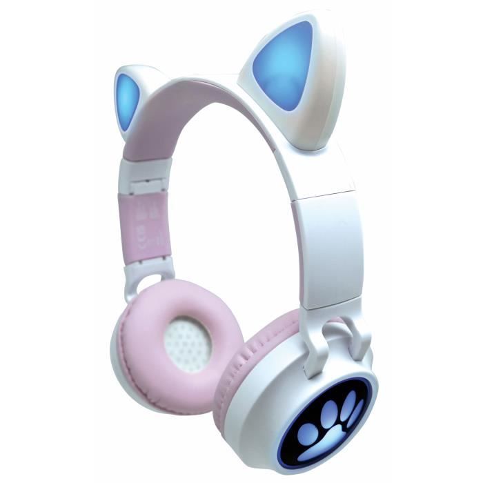 2-in-1 headset with cat ears to listen to your wireless music in Bluetooth 5.0