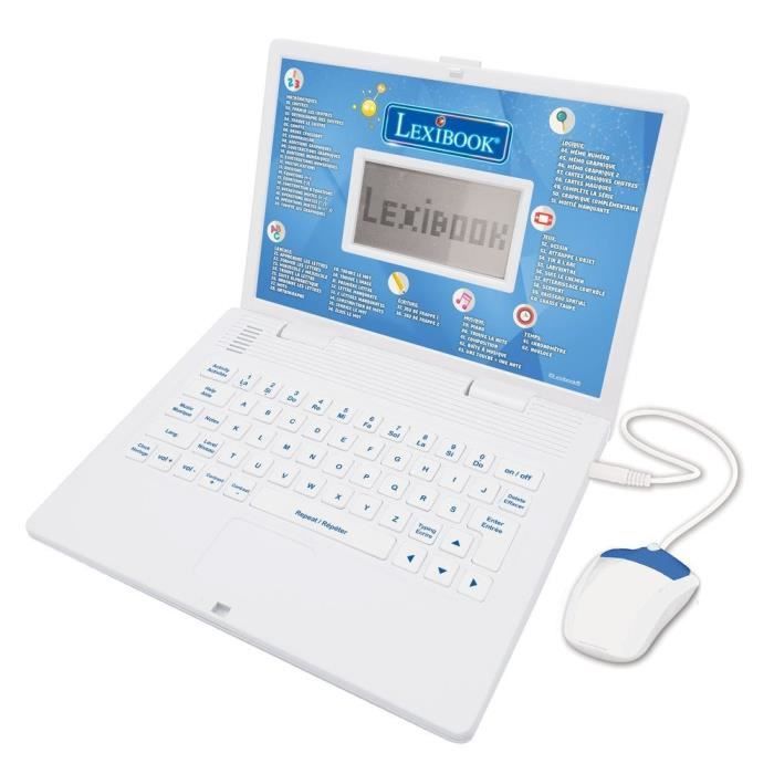 Bilingual educational computer with 124 activities (French / English)