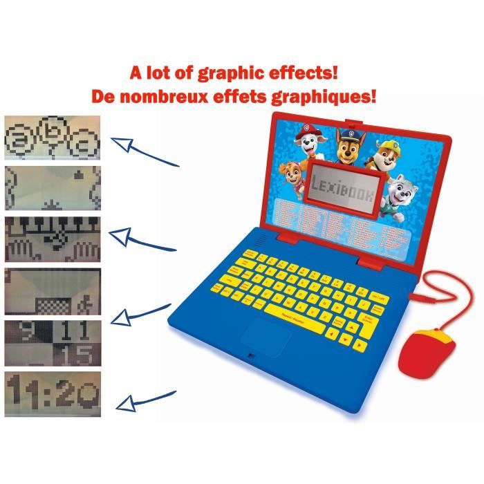 PAT 'PATROUILLE Bilingual educational computer (FR / EN) child LEXIBOOK - 124 activities