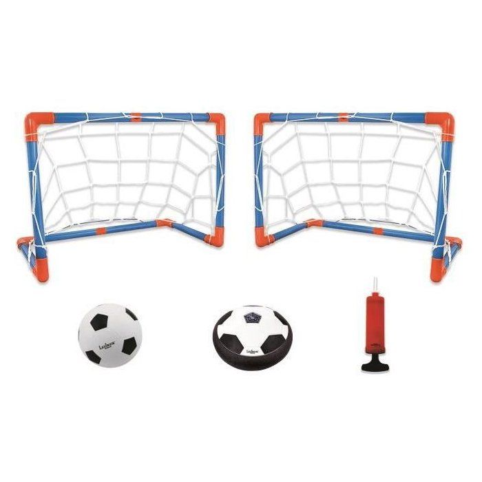 AeroFoot - Luminous foam hovercraft football disc with 2 goal cages, 1 ball and a pump, rechargeable