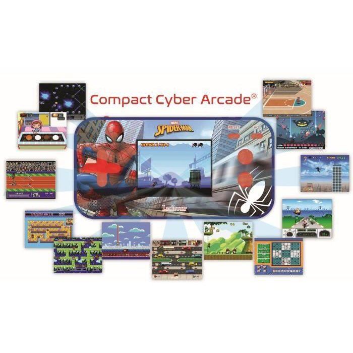 SPIDER-MAN Compact Cyber Arcade Kids Portable Game Console LEXIBOOK - 150 Games