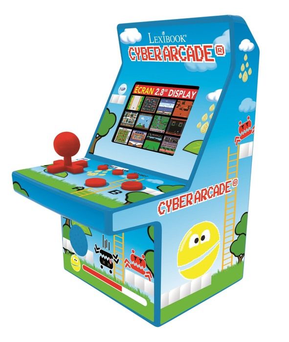 LEXIBOOK - Cyber Arcade Console, 200 Games, LCD Color Screen 2.8
