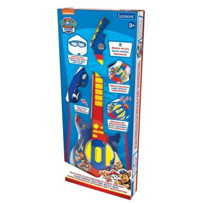 PAT PATROUILLE - Illuminated Electronic Guitar 59cm - Glasses and Microphone
