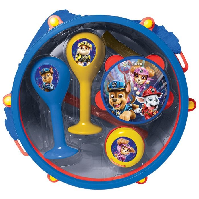 PAT PATROUILLE - Set of 7 Musical Instruments - Drum, Maracas, Castanets, Harmonica, Flute, Trumpet & Tambourine