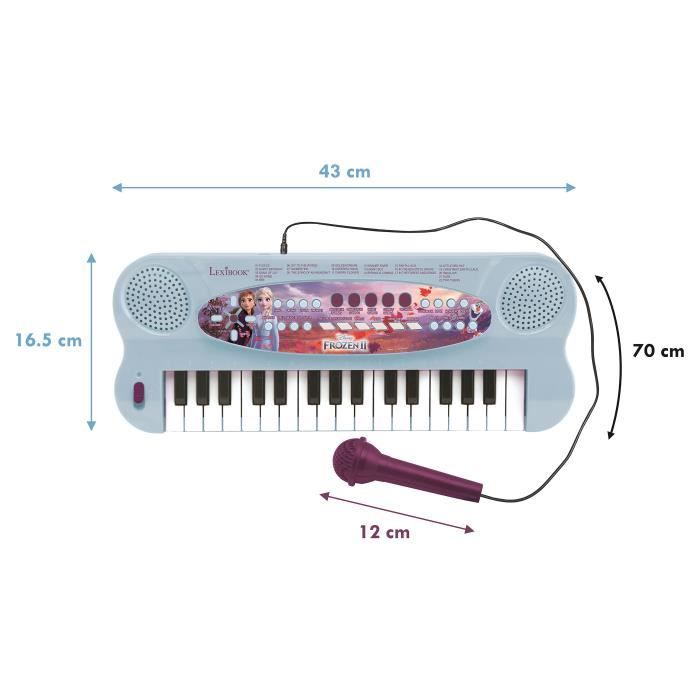 LEXIBOOK - Frozen II - Electronic Keyboard with Mic (32 keys)